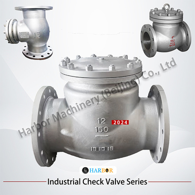 ステンレス鋼 DN15-DN300 水油ガス 中型フラングス スイングチェックバルブ H44H-150LB